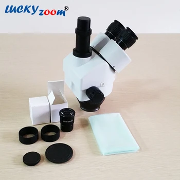 Luckyzoom Mærke 3,5 X-45X Simul-Focal Trinokulartubus Zoom Stereo-Mikroskop Hoved WF10X/20 SZM0.5X WD165mm Microscopio Tilbehør