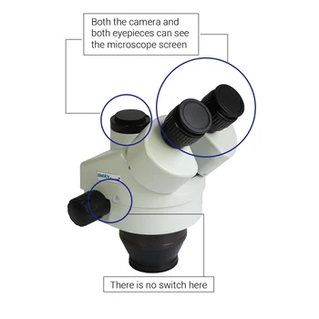 Luckyzoom Mærke 3,5 X-90X Simul-Focal Trinokulartubus Zoom Stereo-Mikroskop Hoved kan se 3 okularet på samme tid