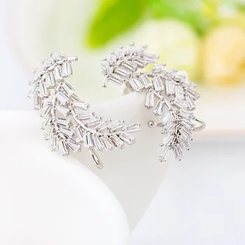 LUKENI Nye Design, Mode Kvinder Hvid ZC AAA+ Cubic Zircon, Uregelmæssige Blomster Øreringe smykker Smykker