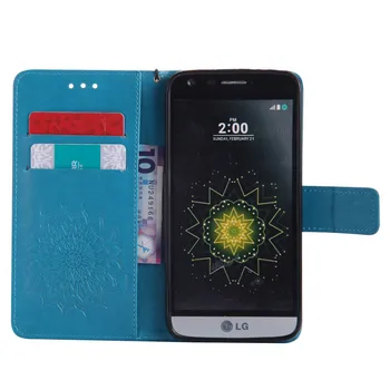 Luksus 3D Sun Flower Magnetiske Slot Læder Flip Funda Sag For LG G4 G 4 H815 H818 G4s G4 Mini Magna C90 H502F G5 G6 G 5 6 Dække