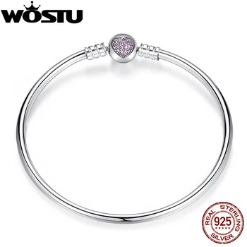 Luksus 925 Sterling Sølv Kæde Passer Oprindelige armbånd Armbånd til Kvinder Ægte Smykker Pulseira Gave XCHS902