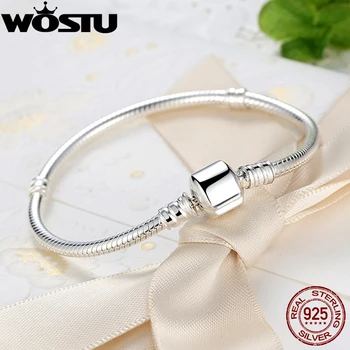 Luksus 925 Sterling Sølv Kæde Passer Oprindelige armbånd Armbånd til Kvinder Ægte Smykker Pulseira Gave XCHS902