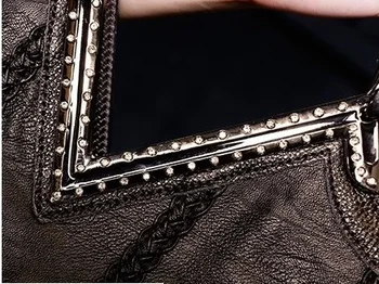 Luksus Brand Designer Håndtasker, Kvinder Tasker 2018 Ægte Læder Tasker Til Kvinder Kvast Skulder Krokodille Taske Kvindelige CrossBody V52