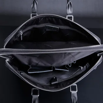 Luksus-Bærbare kommercielle stempel mønster koskind læder mand taske, rejsetaske, mænd læder håndtaske