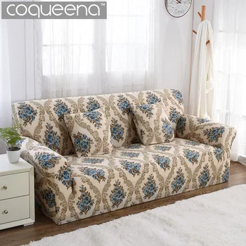 Luksus Europæisk Stil Jacquard Elastisk sofabetræk Slipcovers til Lænestol Hjørne Snit Sofa Couch 1/2/3/4 Steder Universal