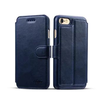 Luksus Læder Tegnebog, Mobiltelefon Case For iPhone X 7 8 6 6S Plus Flip Cover, Etui-Kort Slot Stand Case Til iPhone 6S/7/8 Plus