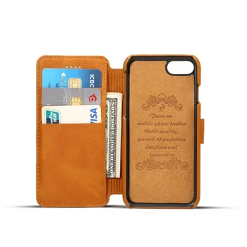 Luksus Læder Tegnebog, Mobiltelefon Case For iPhone X 7 8 6 6S Plus Flip Cover, Etui-Kort Slot Stand Case Til iPhone 6S/7/8 Plus