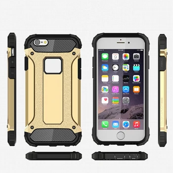 Luksus Plast + TPU Hybrid Armor Case Til iPhone 6 6S Plus Cases Til iPhone 7 Tilfælde Fuld Dækning Beskyttelse Telefonen Tilfælde Stødsikkert