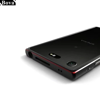 Luksus Ultra Tynd stødsikkert etui aluminium Bumper case til Sony Xperia XZ1 Compact / XZ1 + 2 Film (1 Front +1 Bagside)