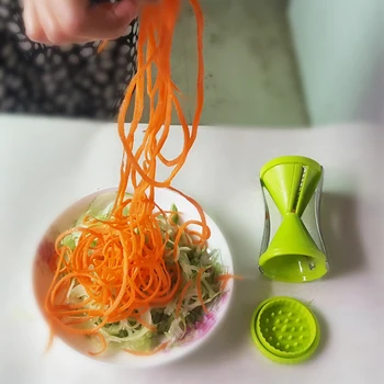 Luluhut vegetabilske spiral slicer gulerod agurk noodle julienne cutter skrællekniv køkken stykke rivejern madlavning værktøj pålægsmaskine twister