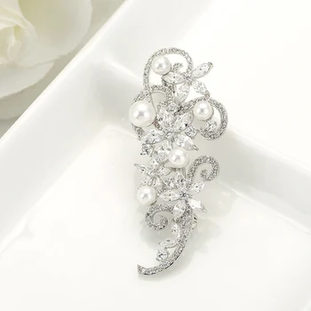 LUOTEEMI Engros Luksus 2016 Nye Ankomst Korea Colares Bijuterias Blomster Tørklæde Pins Broche Buket Brude Bryllup