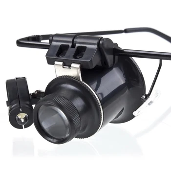Luplamper 20X Forstørrelse til Læsning Smykker Lup med LED-Lampe til Elektronik Øje Se Reparation