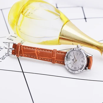 Luxury-brand-ure kvinder casual fashion skønhed fancy dame quartz armbånds ur vandtæt 50m Læder rem CASIMA#3007