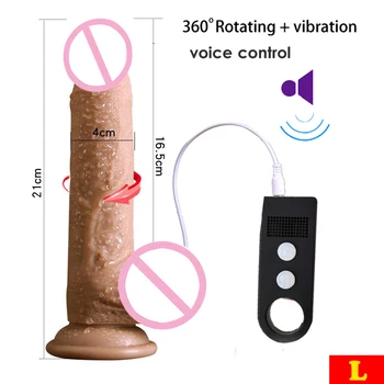 Lyd Kontrol Hud følelse swing vibrerende dildo sugekop realistisk penis sexlegetøj til kvinde real vibrator dildo