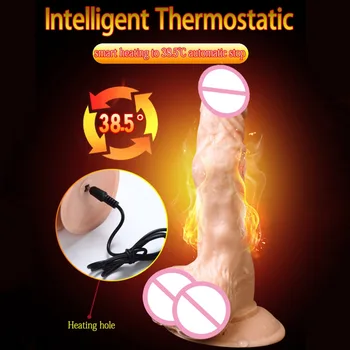 Lyd Kontrol opvarmet swing vibrerende dildo sugekop realistisk penis kunstige pik sexlegetøj til kvinde real vibrator dildo