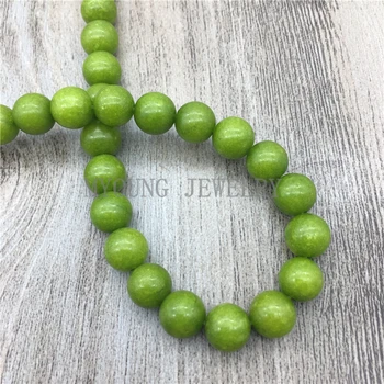 Lys Grøn Malaysiske Jade perle,Natur Sten runde Glatte perler 15