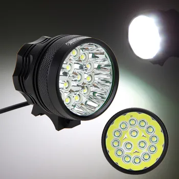 Lyse 20000Lm 15x XML T6 LED-Lampe 3 Modes med Høj/Lav/Strobe Foran Cykel Lygten Vandtæt Cykling Lys Lampe
