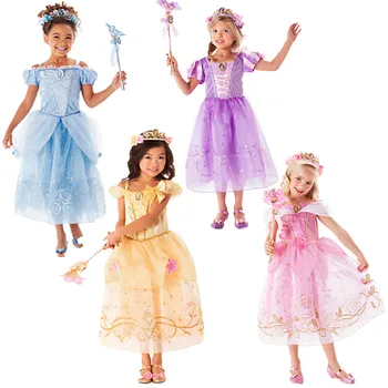 LZH Askepot Kjole Påske Karneval Kostume Til Børn Børn Rapunzel Sofia Sne Hvid Kjole Til Piger Prinsesse Party Kjoler