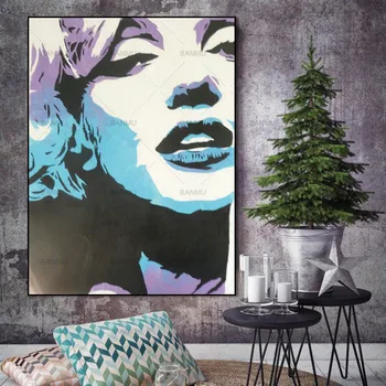 Lærred maleri Væg Kunst Billede udskriver Marilyn Monroe på lærred home decor Væg plakat dekoration til stuen uden ramme