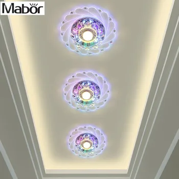 Mabor Nye Moderne Crystal LED Spare Effektiv Loft Blå blomst Lys Superior-Lampe Stativ Mode Lysekrone