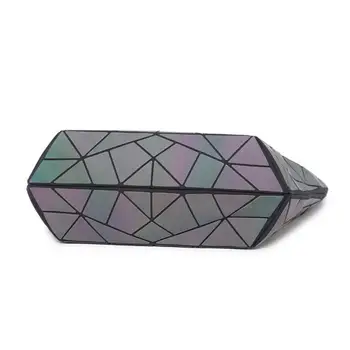 Maelove Geometri taske Kvinder Lysende Diamant Taske Hologram Laser Almindelig Folde Rainbow Håndtasker baobao taske bolso Gratis Fragt