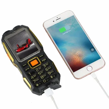 MAFAM M2 russisk, arabisk 4000mAh Dual SIM-Kort UHF-Walkie Talkie Fartskriver trådløse FM-rugged Mobile Power Bank Telefonen P156