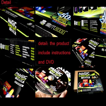 Magic Trick Sæt kit 50 Slags Magi Spille med DVD-Undervisningen Faglige Magie Prop Gimick Kortet børn magiske gave Puslespil Legetøj
