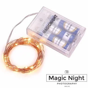 Magicnight 10ft 30 Varm Hvid Mini Micro LED Frø Lys Dykkede kulørte Lamper Kobber LED String Belysning AA-batteridrevne