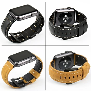 MAIKES Kvalitet urrem sort spænde watchbands se tilbehør til Apple-Ur band 42mm 38mm serie 3/2/1 iwatch armbånd