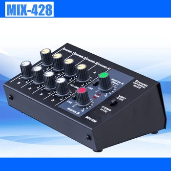 Mail ren tome MIX428 miniature 8-vejs mixer avanceret front mixer effekt hub mixer