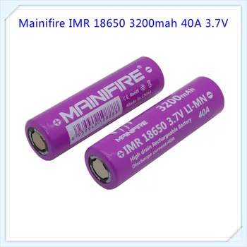 Mainifire Factory outlet Høj kvalitet 18650 40A IMR 3,7 v 3200mah Genopladeligt opladelige li-ion-batteri li-ion-batteri Celle(2 stk.)