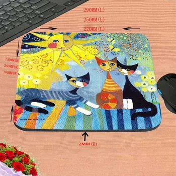 Mairuige Farve Søde Solens Kat Kunst nyankomne DIY Luksus print Stil Anti-Slip Bærbar musemåtte Måtte til Optal Trackball