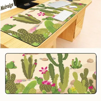 Mairuige Gratis Fragt Kaktus og Blomster Gummi Anti-Slip Gaming Bærbare Holdbar Stor musemåtte Lås Edge 900*400*3mm