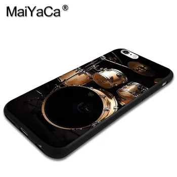MaiYaCa Luksus telefonen sag Tilbehør Shell cover Til iPhone 6 6s Tilfælde musikelsker gave cool trommer, Guitar, Musik-Note