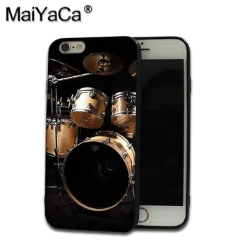 MaiYaCa Luksus telefonen sag Tilbehør Shell cover Til iPhone 6 6s Tilfælde musikelsker gave cool trommer, Guitar, Musik-Note