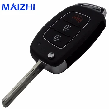 Maizhi for Hyundai IX35 i20 3 Knapper Ændret Folde FOB Ekstern Bil Centrale Shell Key Case Cover Uncut Midterste Klinge