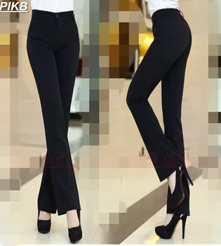 Makuluya 2018 bedre niveau stof Formelle bukser kvinder bukser boot cut slank talje casual bukser, mode, karriere bukser BK