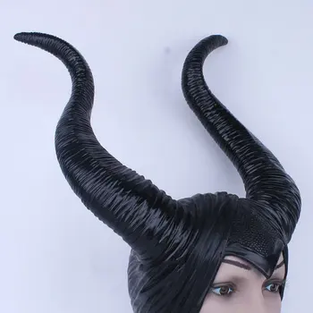 Maleficent Hallowmas latex hoved horn Marlene Phillip mørke heks forbandelse sort cap horn