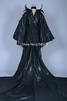 Maleficent horn kostume voksen for kvinder sexede kostumer Maleficent Angelina Jolie cosplay kostume Maleficent hat kjole
