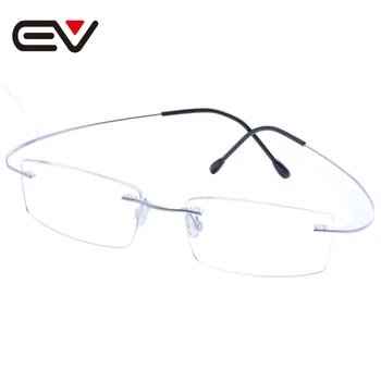 Mand af mode Kvinder Titanium Uindfattede Briller Rammer Ultra-lys Elastisk Optiske Briller titanio gafas synd montura marco EV1356