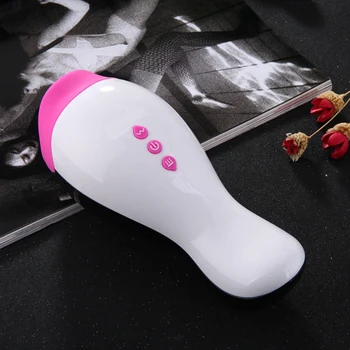 Mand For Sex Sugende Fly Kop Smart Inteligente Varme Vibrerende Onanist Mandlige Penis Enlarger Erektion Exerciser O2