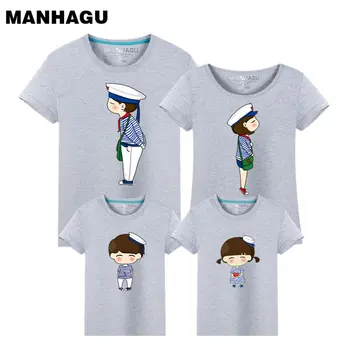 MANHAGU Mor Datter Tøj Familie Ser Mor Og Mig Tøj Kort Mama Eyes T-shirt Tøj Shirt Familie Matchende Tøj