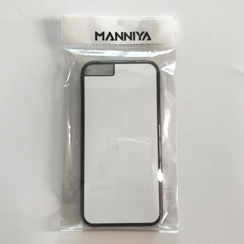 MANNIYA 2D-Sublimation Blank Plast cover til iphone 6 6s med Aluminium Skær og tape Gratis Fragt!100pcs/masse