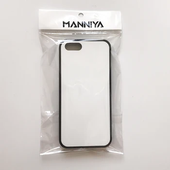 MANNIYA 2D-Sublimation Blankt TPU gummi+PC taske til iphone 5/5S/SE med Aluminium Skær og Lim Gratis Fragt! 100pcs/masse