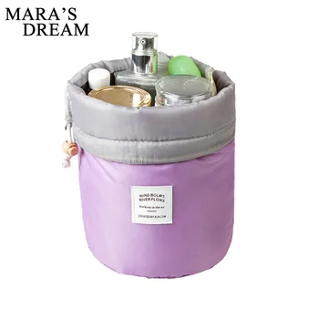 Mara ' s Dream Høj Kvalitet Tønde Formet Løbegang Rejse Cosmetic Bag Nylon Vask Poser Makeup Organizer opbevaringspose Gøre Op Tasker
