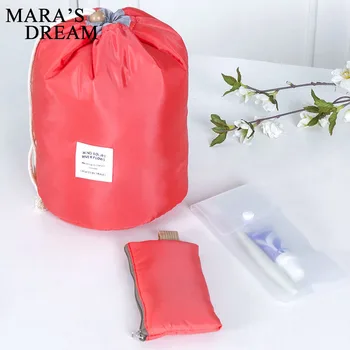 Mara ' s Dream Høj Kvalitet Tønde Formet Løbegang Rejse Cosmetic Bag Nylon Vask Poser Makeup Organizer opbevaringspose Gøre Op Tasker