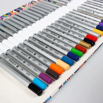 Marco Raffine 72 Farver Lapis De Cor Professionelle Olie Farvet Blyant Sæt For Tegning, Maleri Skitse Tin Box Art Skoleartikler