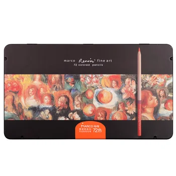 Marco Renoir Kunst Professionel Fedtet Farvede Blyanter 24/36/48/72/100 Farver Lapis De Cor Maleri Blyant med Metal Box 3100