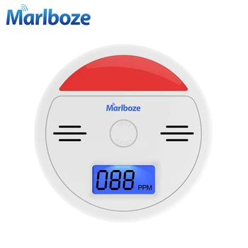 Marlboze Lyd og lys CO-Sensor LCD-Fotoelektriske Home Security Uafhængige Kulilte Forgiftning Alarm Detektor 85dB