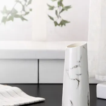 Marmor blomst indsat Keramiske Hvid Bordplade Vase Hjem Dekoration vase Mode Moderne vaser